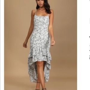 NWOT Sky blue high low dress